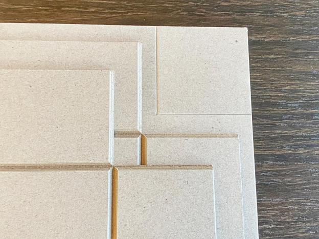 Cardboard cutting sample