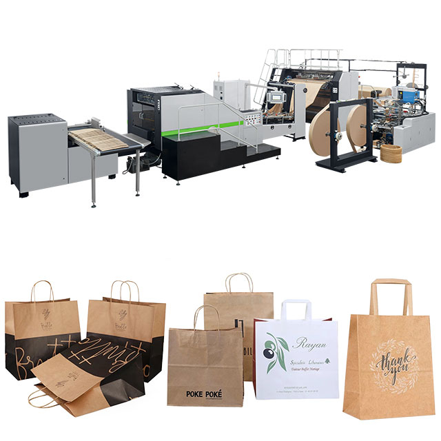 RKHF-450BTF Fully Automatic paper bag machine with twisted & flat handle